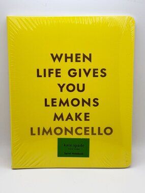 Kate Spade New York Limoncello Concealed Spiral Notebook 112 Lined Pages Yellow